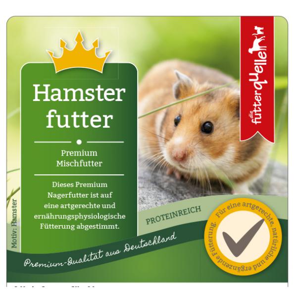 Hamsterfutter-Etikett