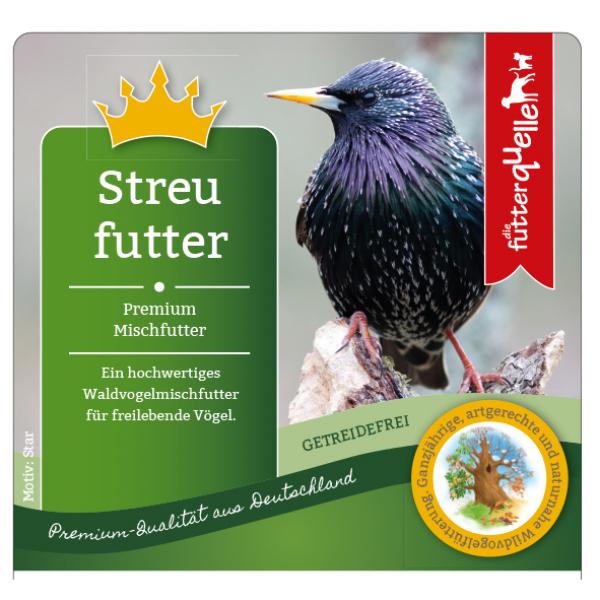 Streufutter-Etikett